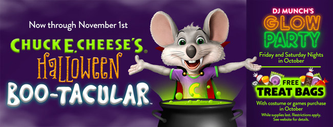 CEC ENTERTAINMENT DEBUTS “CHUCK E. CHEESE’S HALLOWEEN BOO-TACULAR”