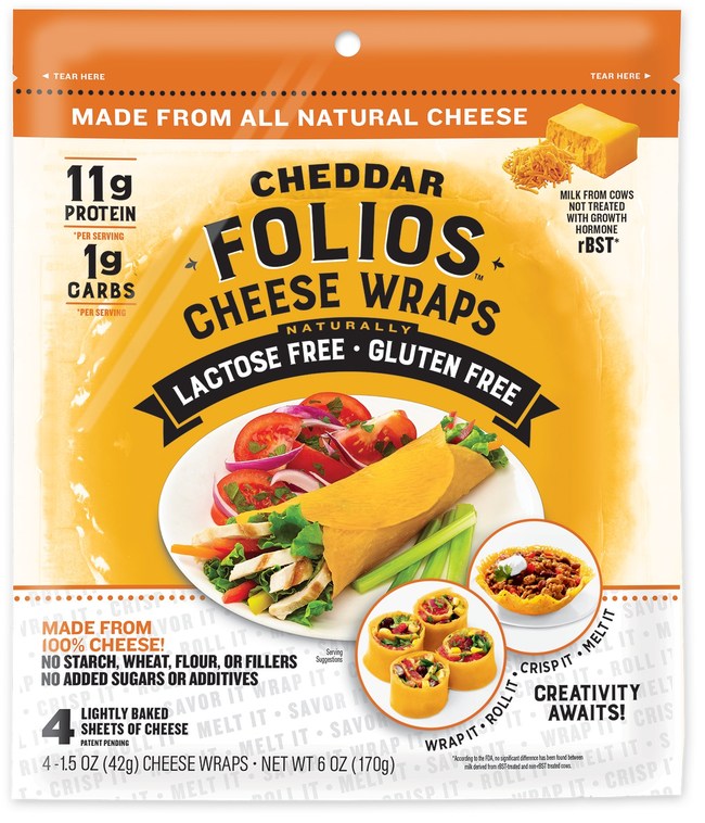Folios Cheese Wraps Cheddar
