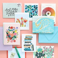 Alongside Paper Source’s in-house designs, the highly curated greeting card assortment features cards from more than 250 niche makers.