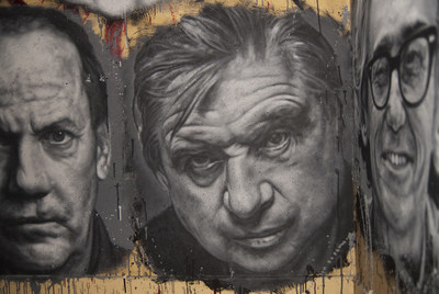 Collective work - Portraits of Richard Prince, Francis Bacon & Christo (C)  thierry Ehrmann 2020. Courtesy Contemporary Art Museum L'Organe / La Demeure du Chaos / Abode of Chaos
