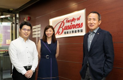 Prof Cui Geng, Professor of Department of Marketing and International Business (right), Prof Peng Ling, Associate Professor of Department of Marketing and International Business (centre), and Prof Sebastian Chung Yu-ho, Visiting Assistant Professor of Department of Marketing and International Business (left).