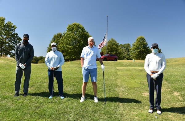 Golfers at the 17th Annual PenFed Foundation Military Heroes Golf Classic on September 21, 2020.