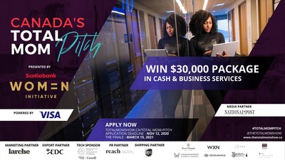 Canada's Total Mom Pitch Returns Offering Mom Entrepreneurs a Chance to Win a Grand Prize of $30,000 (CNW Group/Canada's Total Mom Pitch)