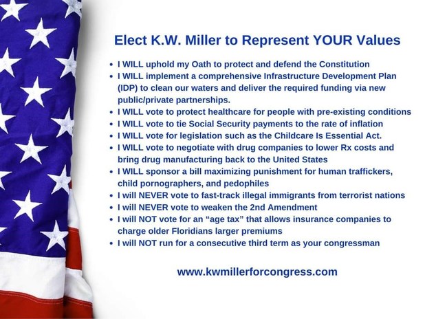 Elect KW Miller to Represent Your Values