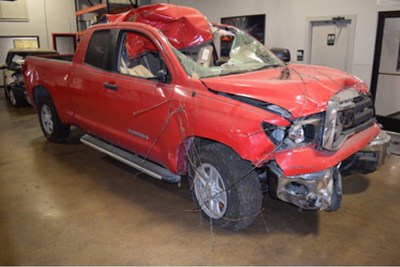 Safety Misrepresentation by salesman for Don Davis Auto Group set off a chain reaction that caused the passenger of this Toyota pickup truck to suffer catastrophic brain damage.