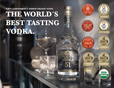 Purity Connoisseur 51 Reserve Organic Vodka - The World's best tasting vodka