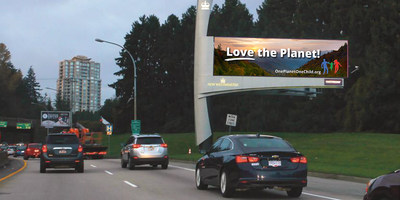 Ads appear on 7 billboards in Vancouver (simulation of billboard ad)