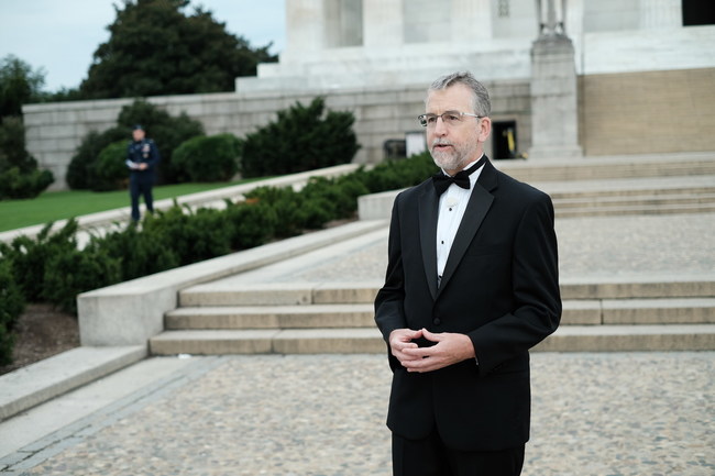 AAFA President and CEO Steve Lamar in front of the Lincoln Memorial in Washington, D.C. to deliver heartfelt remarks at the 2020 American Image Awards
