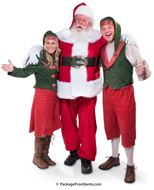 The Real-Bearded Santa with Lead Elves Carey and Dale Gruber at PackageFromSanta.com!