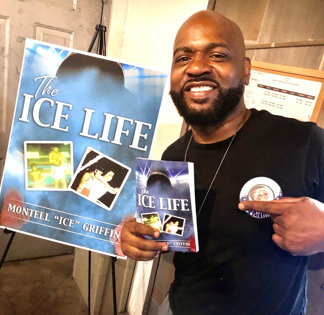 Former Light Heavyweight Champ Montell Griffin with his new book, "The Ice Life"
