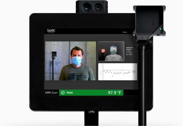 Seek Scan Kiosk offers simple, all-in-one temperature screening solution with accurate, automated, affordable and "out of the box" thermal scanning to help businesses and institutions reopen to a safer environment with ease.