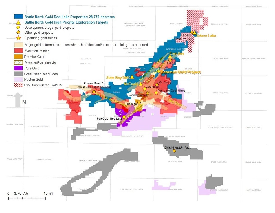 Battle North Gold Commences Regional Exploration Work on its Red Lake