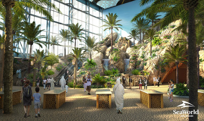 SeaWorld Abu Dhabi Entrance Render (PRNewsfoto/Miral, SeaWorld Parks & Entertainment)