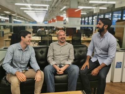 Properly Co-Founders. From left to right: Sheldon McCormick, COO, Properly Craig Dunk, CTO, Properly and Anshul Ruparell, CEO, Properly (CNW Group/Properly)