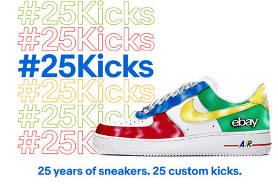 eBay launches ?25 Kicks' auction alongside some of the biggest names in the industry, releasing a collection of one-of-a-kind pairs inspired by 25 years of sneaker culture.