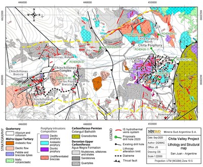 Map 1: Chinchillones and Chita Polymetallic and Porphyry Complex (CNW Group/Minsud Resources Corp.)