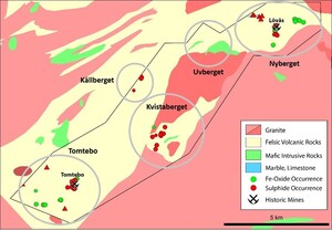 District Reports on Initial Geological Work at the Tomtebo Property