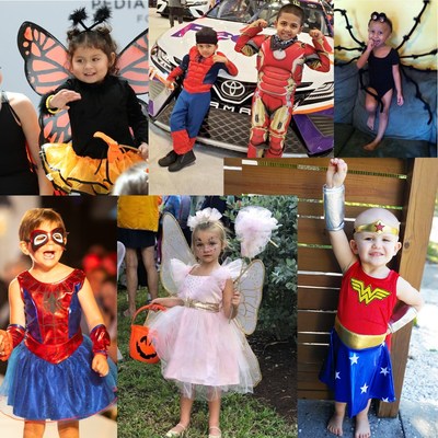 Images of patients in years past showing off their Halloween best. Courtesy of National Pediatric Cancer Foundation.