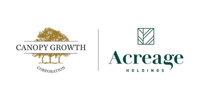 Canopy Growth Corporation and Acreage Holdings, Inc. logos (CNW Group/Canopy Growth Corporation)