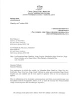 Lettre de mise en demeure Éric Thibault 1er octobre 2020 (Groupe CNW/Me Simon Girard)