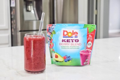 Dole® Keto Berry Blend is the first Keto Certified frozen fruit blend. Made with frozen berries and avocado, it is a good source of healthy fats, fiber, and Vitamin C, and contains only 8g of net carbs per serving.