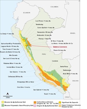 Sentinel Resources Acquires Salama Gold Project, Peru