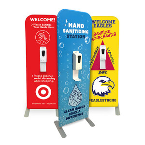 Sanitize in Style - Customized Hand Sanitizer Stations Now Allow Businesses to Create Bold and Informative Sanitizing Stations to Help Combat Pathogenic Spread