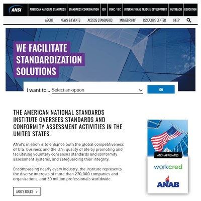 ANSI.org Launches with a New Look.