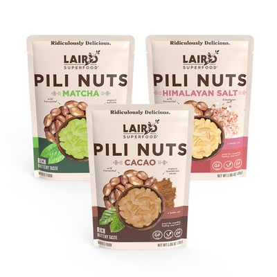 Laird Superfood Pili Nuts available in Matcha, Himalayan Salt, and Cacao