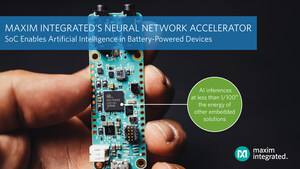 Maxim Integrated's Neural Network Accelerator Chip Enables IoT Artificial Intelligence in Battery-Powered Devices