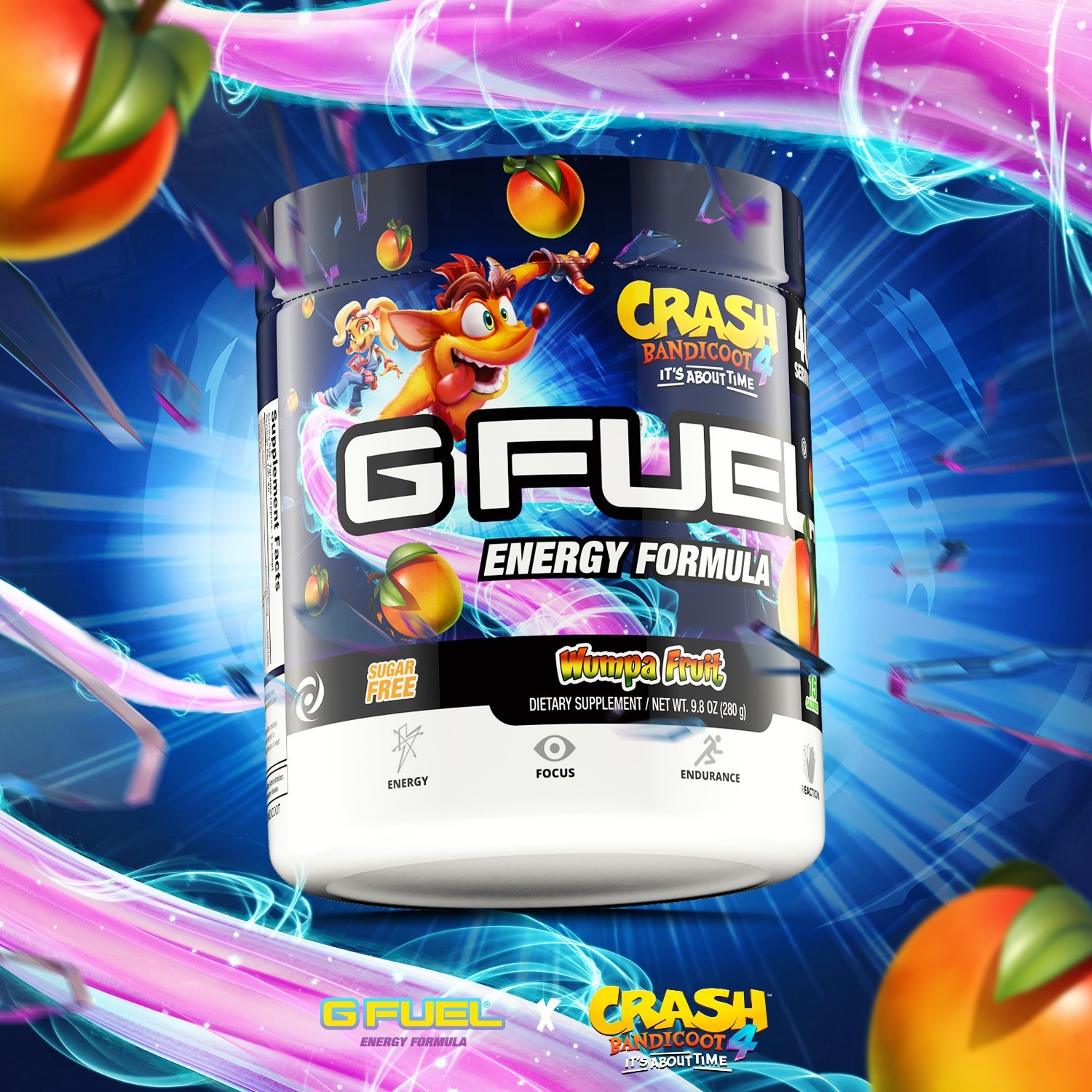 It S About Time G Fuel And Activision Team Up To Launch Crash Bandicoot Inspired Wumpa Fruit Flavor On October 15