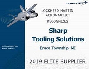 Sharp Tooling Solutions Recognized by Lockheed Martin as an Elite Supplier