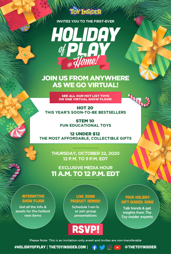 The Toy Insider Spreads Holiday Cheer from Coast to Coast with Holiday of Play @ Home.