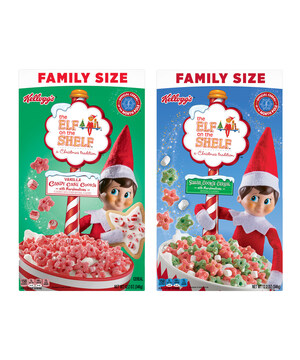 We Wish You A Merry Breakfast With New Kellogg's® The Elf On The Shelf® Vanilla Candy Cane Cookie Cereal
