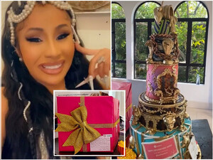 Cardi B Shows Off Bellesa Sex Toys, Vibrators &amp; Extravagant Five-Tier WAP Birthday Cake to Her 80M Followers