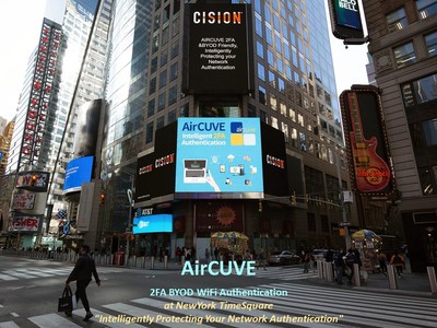 AirCVUE 2FA BYOD WiFi Authentication at NewYork TimeSquare.