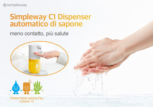 Simpleway C1 Dispenser automatico di sapone senza contatto, più salute
