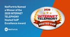 NetFortris Wins 2020 INTERNET TELEPHONY Hosted VoIP Excellence Award