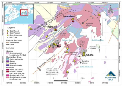 Figure 4: Geological map of the Goldfields Syncline. (CNW Group/Fortune Bay Corp.)