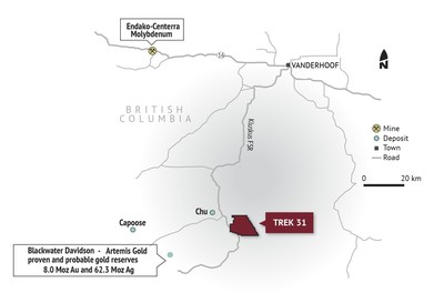 Figure 1: TREK 31 Location Map (CNW Group/Orogen Royalties Inc.)
