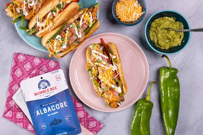 LA street dogs reimagined with Bumble Bee® tuna and Anaheim chilis.