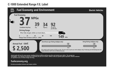 C-1000 Extended Range F.E. Label