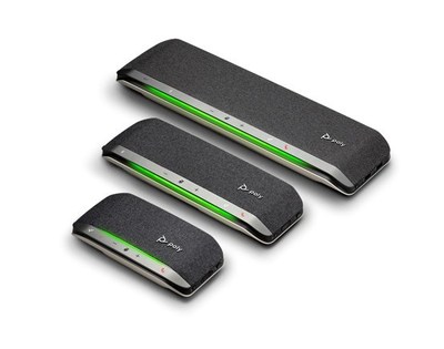 Poly Sync Family of Smart Speakerphones: Poly Sync 20, Poly Sync 40, Poly Sync 60.