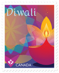 Un nouveau timbre haut en couleur illustre l'esprit festif de Diwali