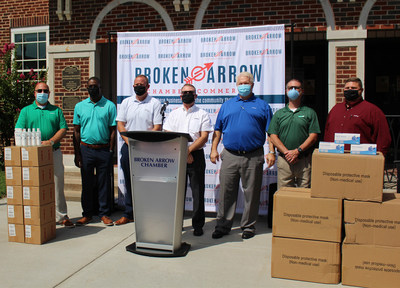 UniFirst Face Mask Donations in Tulsa, Okla.