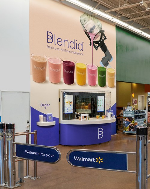 Blendid's new kiosk at the Fremont Walmart location (PRNewsfoto/Blendid)