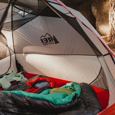 REI Co-op tent and sleeping bags