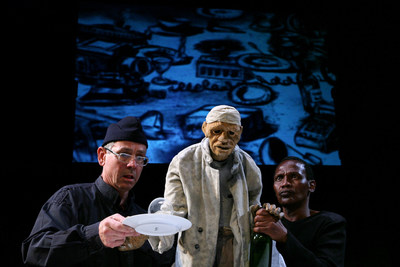 "Woyzeck on the Highveld," by Handspring Puppet Company of South Africa. Directed and with animations by William Kentridge. Photo (c) Ruphin Coudyzer FPPSA