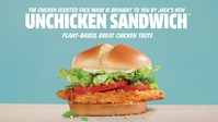 Jack in the Box® and Raised & Rooted are announcing the exclusive debut of the Jack’s Unchicken and Jack’s Spicy Unchicken sandwiches at select locations in Monterey and Salinas, Calif., and Reno, Nev.