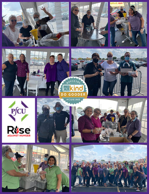 PFCU staff participating in CU Kind Day with the help of Rise Against Hunger.